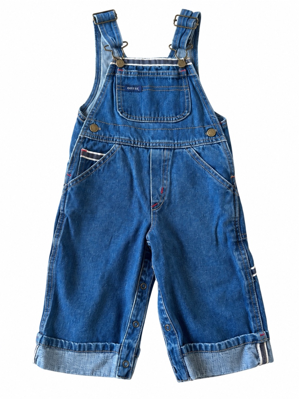 Vintage Baby GUESS Denim Overalls 12M Made in USA Y2K